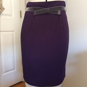 Purple Anthropologie pencil skirt